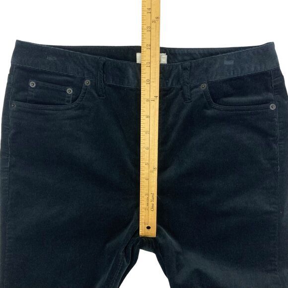 Vineyard Vines Pants Womens 10 Black Corduroy High Waisted Skinny Ankle Casual - Picture 10 of 14